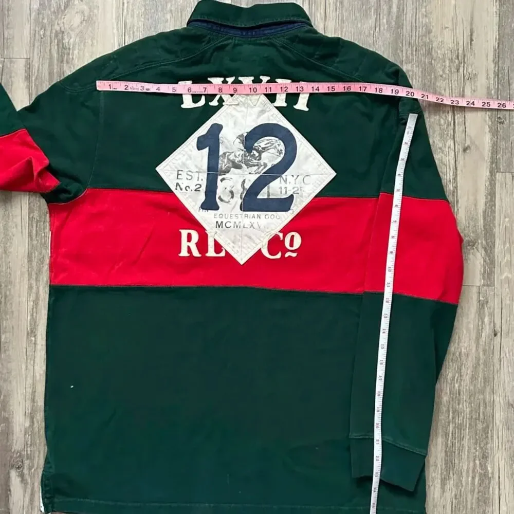 Vintage Polo Ralph Lauren Denmark RLPC County Jockey Club Rugby Long Sleeve XL - Picture 6 of 6